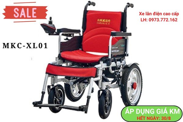 Xe lăn điện cao cấp mã MKC-XL01. Giá KM áp dụng đến hết ngày 30/8