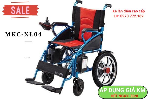 Xe lăn điện cao cấp mã MKC-XL04. Giá KM áp dụng đến hết ngày 30/8