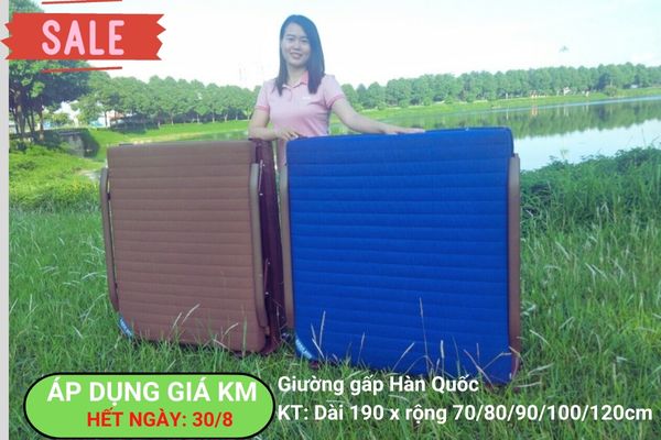 Giường gấp Hàn Quốc RAKUBED rộng 90cm. Giá KM áp dụng đến 30/8