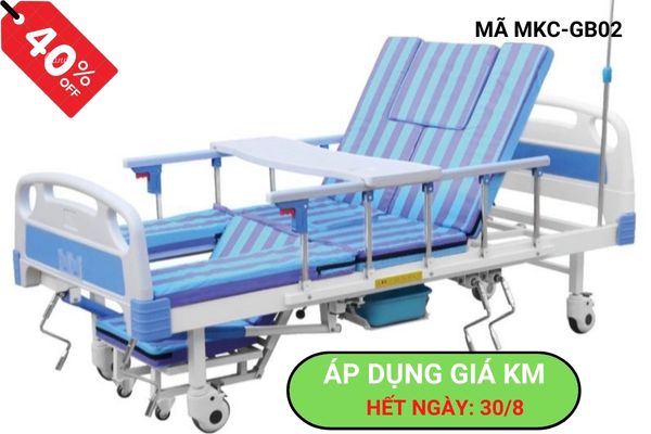 Giường bệnh đa năng 5 tay quay. Áp dụng đến 30/8