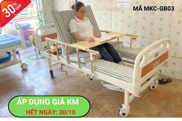 Giường bệnh đa năng 4 tay quay. Áp dụng đến 30/10